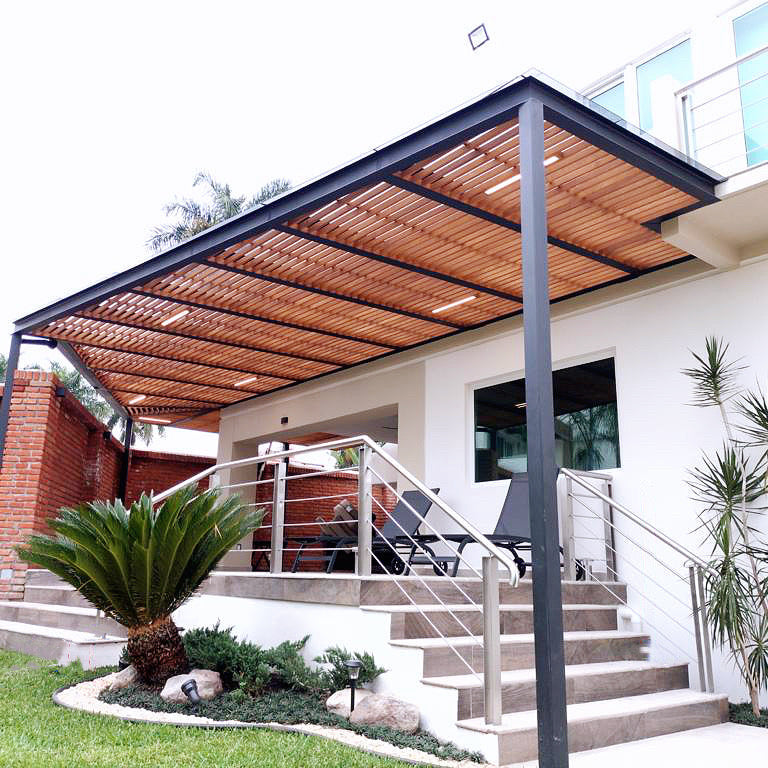 Luxury Steel & Wood Shade Structure