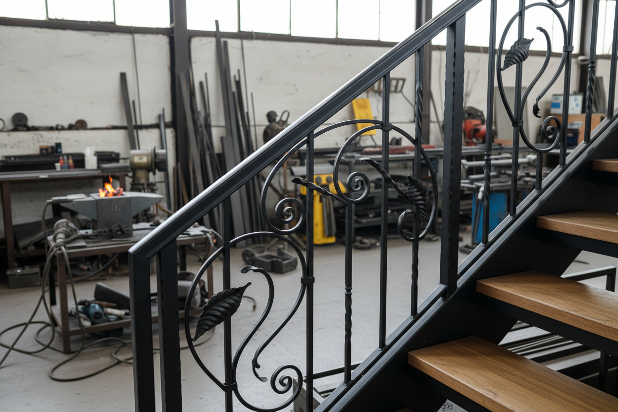 Iron, metal, railing 